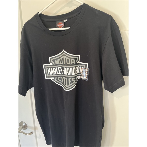 Harley Davidson Shirts  Short Sleeve Crew Neck Black Guam Men's Size Large - Picture 3 of 12